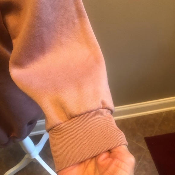 Oui Oversized Sweatshirt Dress Mauve Size M/L - Picture 4 of 5